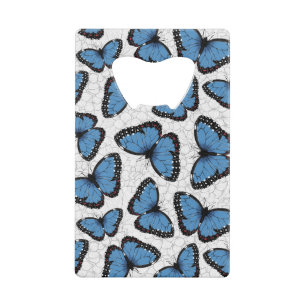 Abrebotellas De Tarjeta De Crédito Mariposas morfo azules