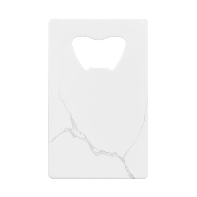 Abrebotellas De Tarjeta De Crédito Mármol Blanco  (Anverso)