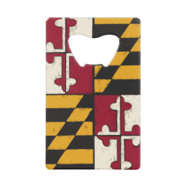 Abrebotellas De Tarjeta De Crédito Maryland State Flag Swag 
