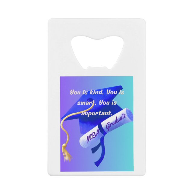 Abrebotellas De Tarjeta De Crédito MBA Gift (Anverso)