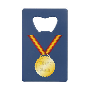 Abrebotellas De Tarjeta De Crédito Medalla al Mejor Papá Día del Padre