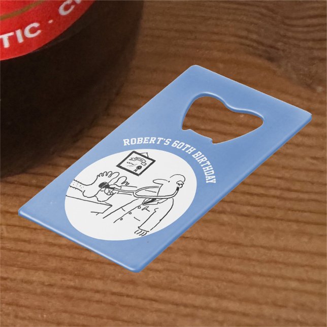 Abrebotellas De Tarjeta De Crédito Médica con personalizado estetoscopio. (Subido por el creador)
