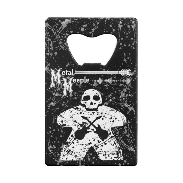 Abrebotellas De Tarjeta De Crédito Meeple metalizado - abrebotellas del cc (Anverso)