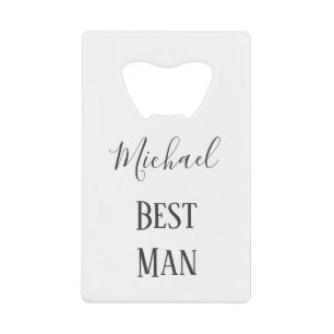 Abrebotellas De Tarjeta De Crédito Mejor hombre Keepsake