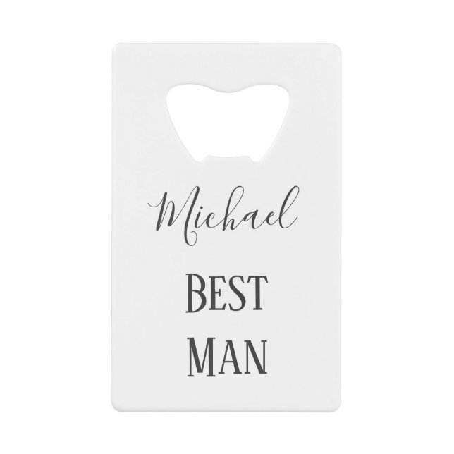 Abrebotellas De Tarjeta De Crédito Mejor hombre Keepsake (Anverso)