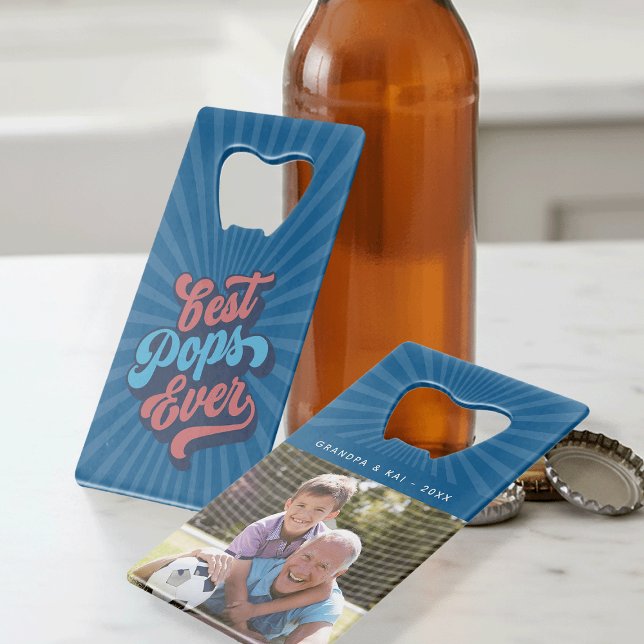 Abrebotellas De Tarjeta De Crédito Mejor Pops jamás | Foto del abuelo Personalizado (Subido por el creador)