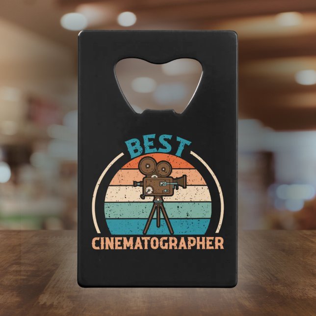 Abrebotellas De Tarjeta De Crédito Mejor Retro Cinematógrafo - Regalo de equipo de ci (Subido por el creador)