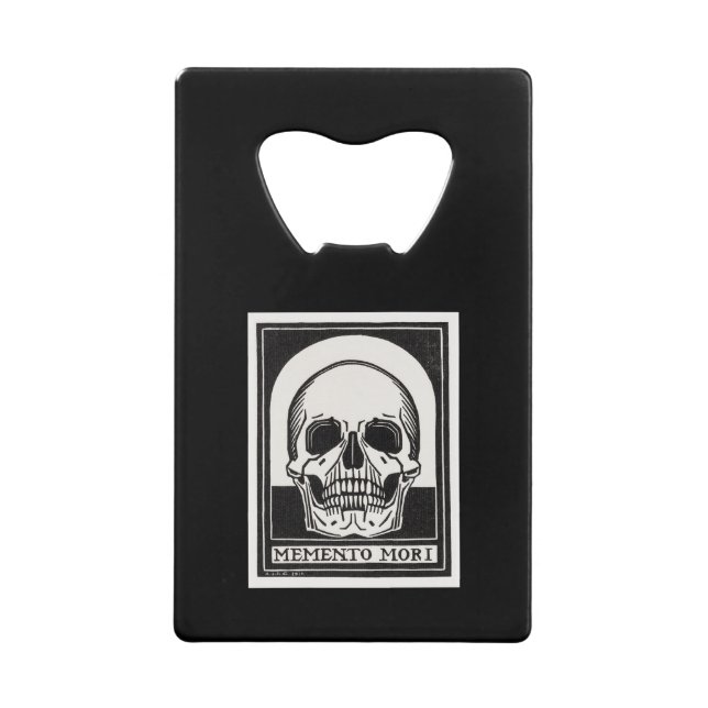 Abrebotellas De Tarjeta De Crédito Memento Mori Skull Art (Anverso)