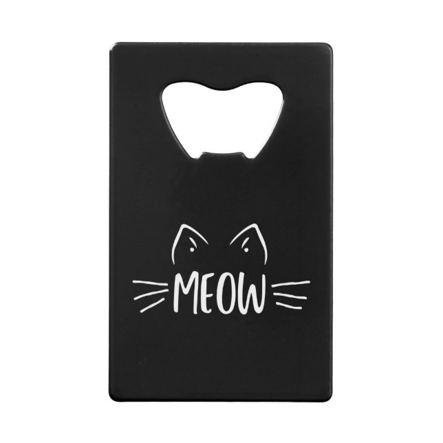 Abrebotellas De Tarjeta De Crédito Meow Cat (Anverso)