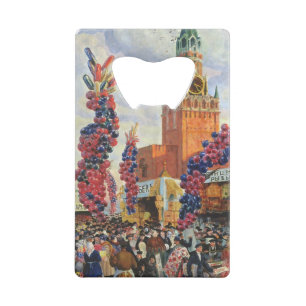 Abrebotellas De Tarjeta De Crédito Mercado de Pascua en la Moscú el Kremlin, 1917
