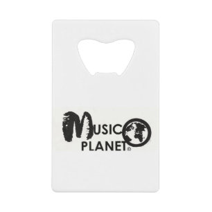 ABREBOTELLAS DE TARJETA DE CRÉDITO MERCANCÍAS DE MUSIC PLANET