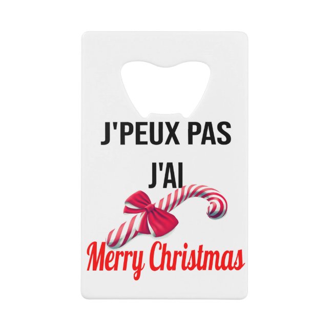 Abrebotellas De Tarjeta De Crédito Merry Christmas (Anverso)