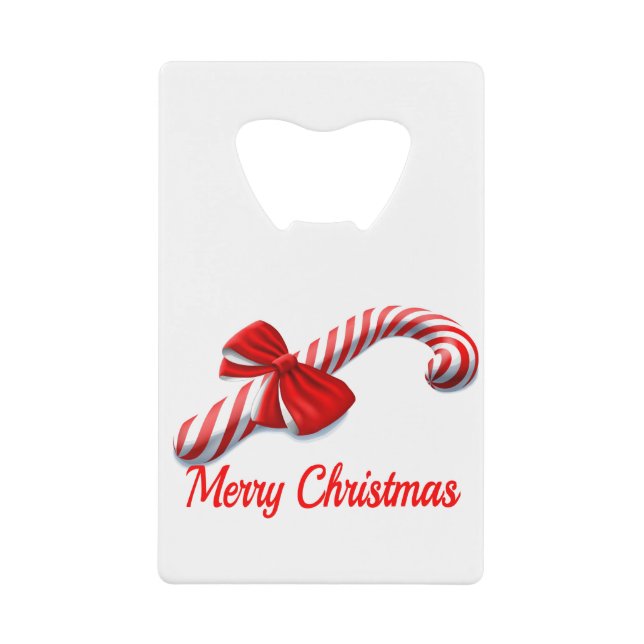 Abrebotellas De Tarjeta De Crédito Merry Christmas (Anverso)