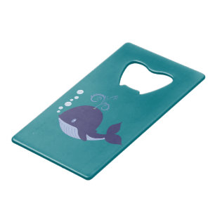 Abrebotellas De Tarjeta De Crédito Mi bebé ballena azul