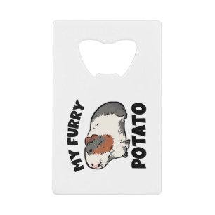 Abrebotellas De Tarjeta De Crédito Mi conejillo de indias de patata peluda