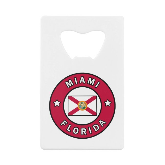 Abrebotellas De Tarjeta De Crédito Miami Florida (Anverso)