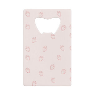 Abrebotellas De Tarjeta De Crédito Minimalismo de Fresa