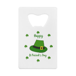 Abrebotellas De Tarjeta De Crédito Minimalista Feliz Día de San Patricio