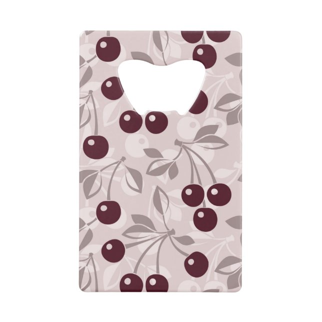 Abrebotellas De Tarjeta De Crédito Modele con las cerezas 2 (Anverso)