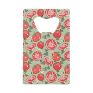 Abrebotellas De Tarjeta De Crédito Modelo abstracto con el tomate