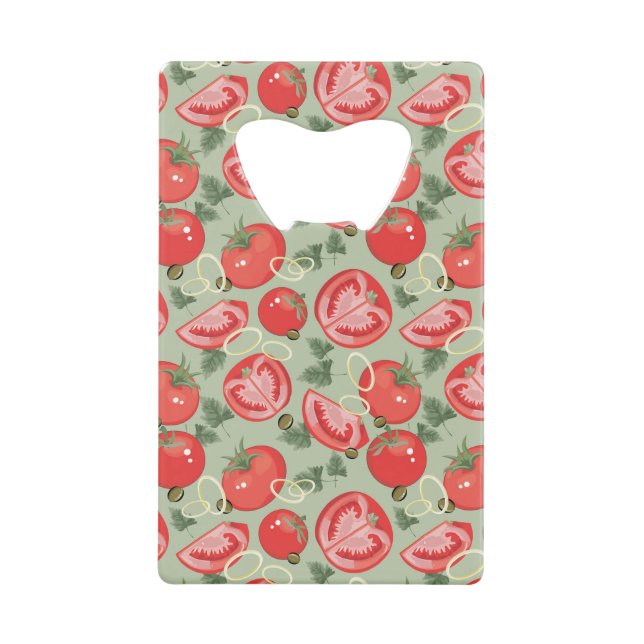 Abrebotellas De Tarjeta De Crédito Modelo abstracto con el tomate (Anverso)