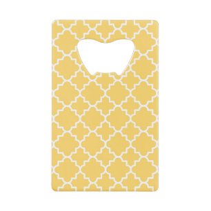 Abrebotellas De Tarjeta De Crédito Modelo amarillo de Quatrefoil