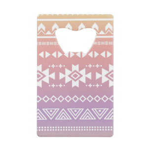 Abrebotellas De Tarjeta De Crédito Modelo azteca tribal del ombre