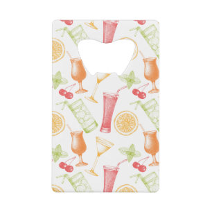 Abrebotellas De Tarjeta De Crédito Modelo bosquejado del cóctel