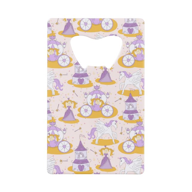 Abrebotellas De Tarjeta De Crédito modelo con una princesa (Anverso)