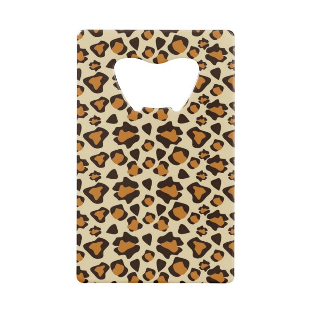 Abrebotellas De Tarjeta De Crédito Modelo de la piel del guepardo (Anverso)