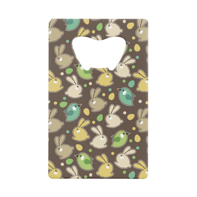 Abrebotellas De Tarjeta De Crédito modelo de la primavera con los huevos de Pascua, (Anverso)