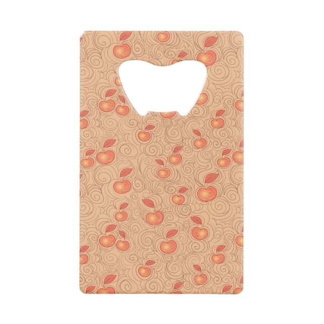 Abrebotellas De Tarjeta De Crédito Modelo de las manzanas (Anverso)