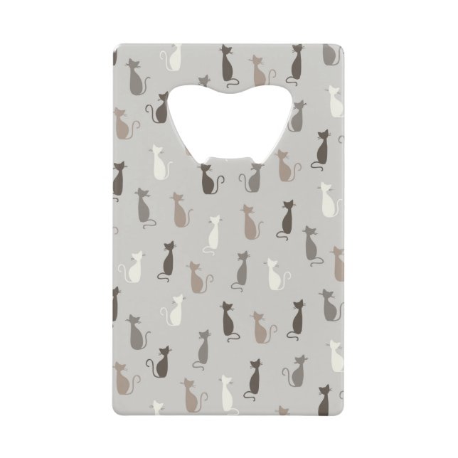 Abrebotellas De Tarjeta De Crédito Modelo de los gatos (Anverso)