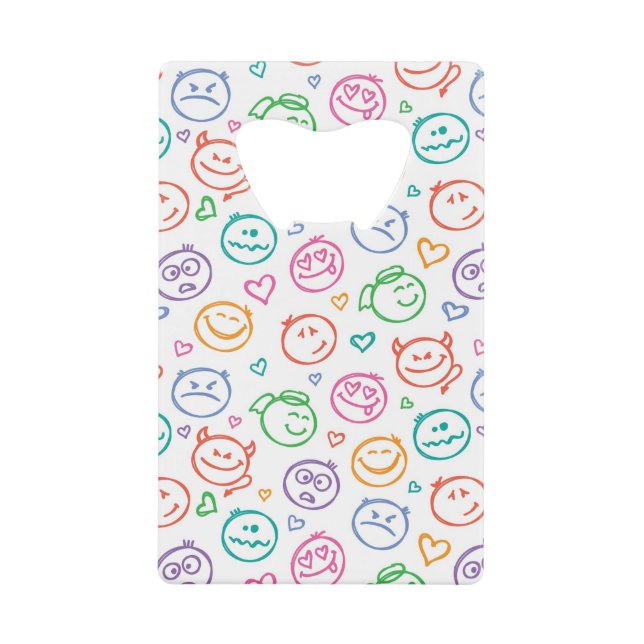 Abrebotellas De Tarjeta De Crédito modelo de sonrisas (Anverso)
