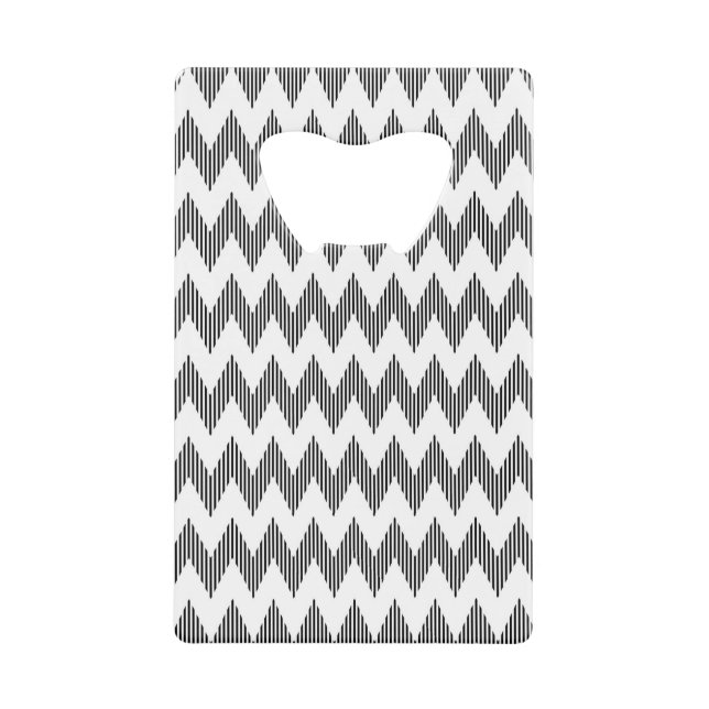 Abrebotellas De Tarjeta De Crédito Modelo de zigzag geométrico 2 (Anverso)