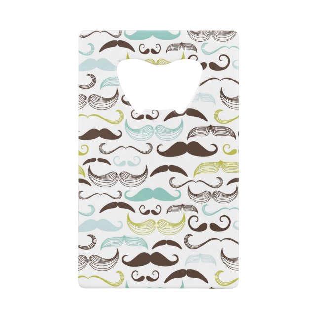 Abrebotellas De Tarjeta De Crédito Modelo del bigote, estilo retro 2 (Anverso)