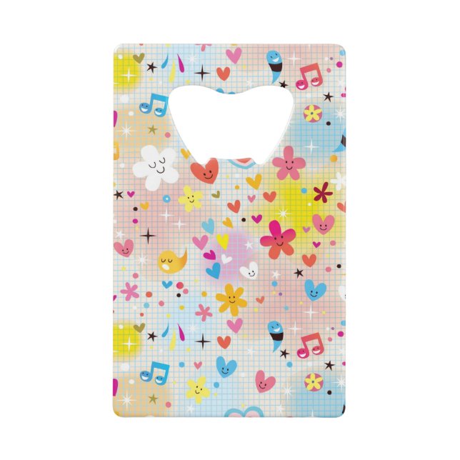 Abrebotellas De Tarjeta De Crédito modelo del dibujo animado de la diversión (Anverso)