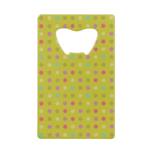 Abrebotellas De Tarjeta De Crédito Modelo del fondo del lunar