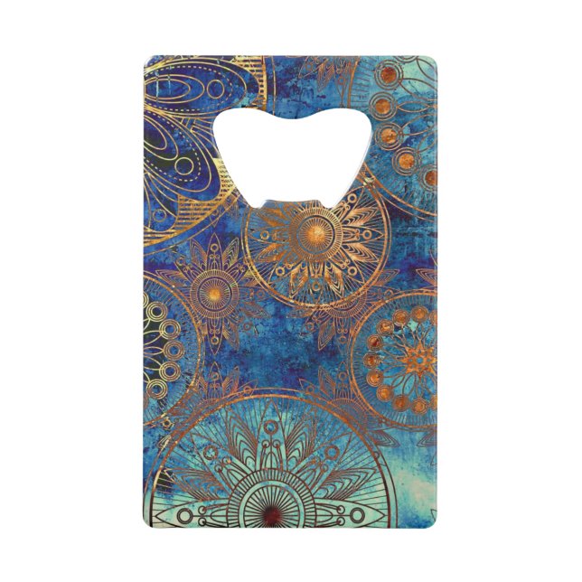 Abrebotellas De Tarjeta De Crédito Modelo del grunge del arte (Anverso)