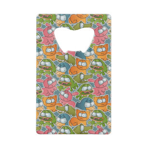 Abrebotellas De Tarjeta De Crédito Modelo del vintage con los animales del dibujo