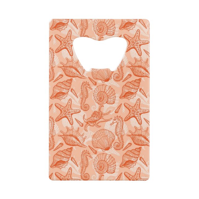 Abrebotellas De Tarjeta De Crédito Modelo dibujado mano del mar (Anverso)