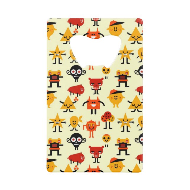 Abrebotellas De Tarjeta De Crédito Modelo divertido de los monstruos (Anverso)