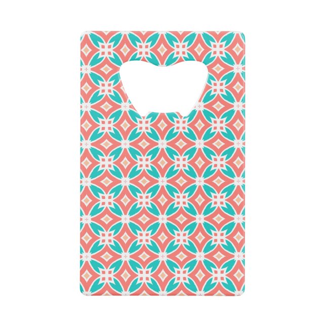 Abrebotellas De Tarjeta De Crédito Modelo étnico multicolor (Anverso)
