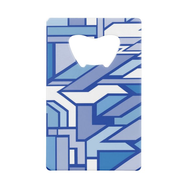 Abrebotellas De Tarjeta De Crédito Modelo geométrico 2 (Anverso)