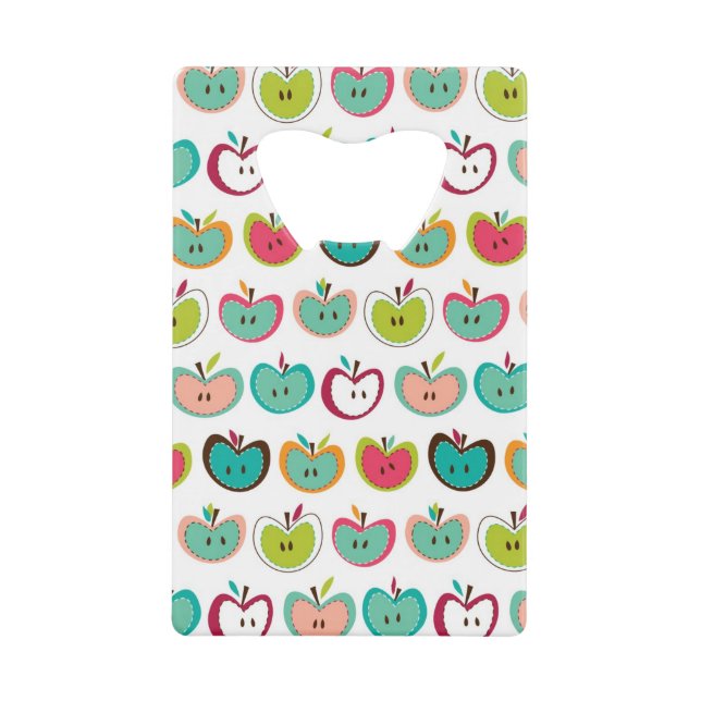 Abrebotellas De Tarjeta De Crédito Modelo lindo de la manzana (Anverso)