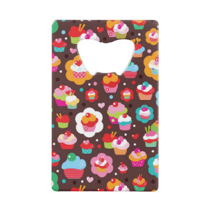 Abrebotellas De Tarjeta De Crédito Modelo lindo de la torta de la taza