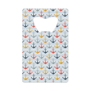 Abrebotellas De Tarjeta De Crédito Modelo náutico con las anclas