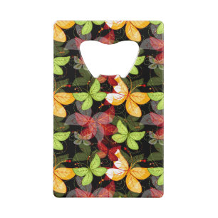 Abrebotellas De Tarjeta De Crédito Modelo oscuro del otoño