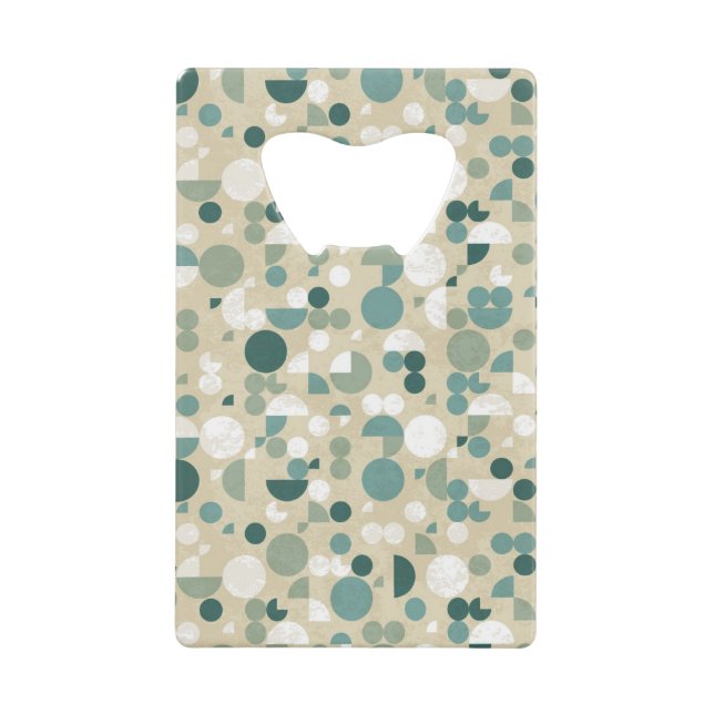 Abrebotellas De Tarjeta De Crédito Modelo retro abstracto (Anverso)