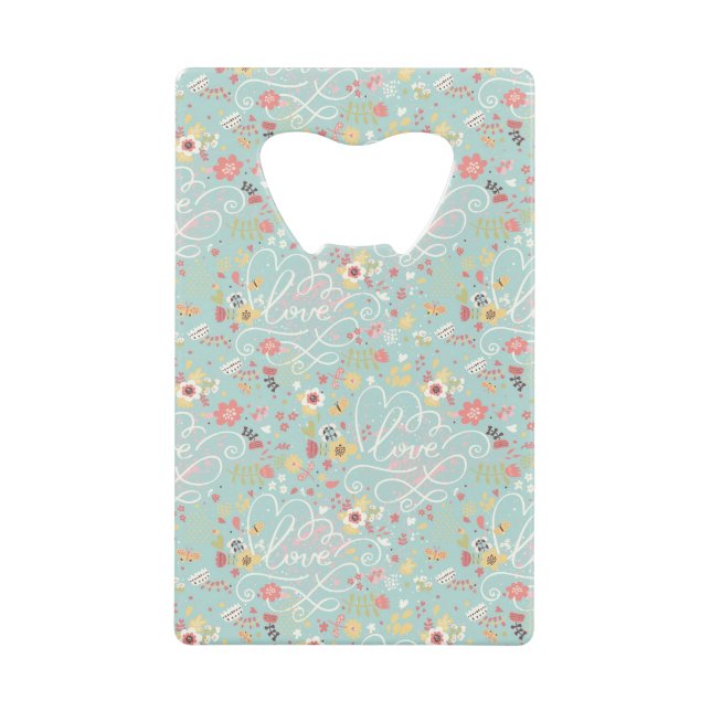 Abrebotellas De Tarjeta De Crédito Modelo romántico brillante moderno (Anverso)